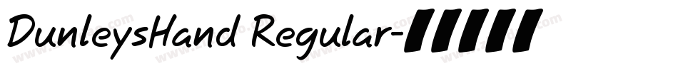 DunleysHand Regular字体转换